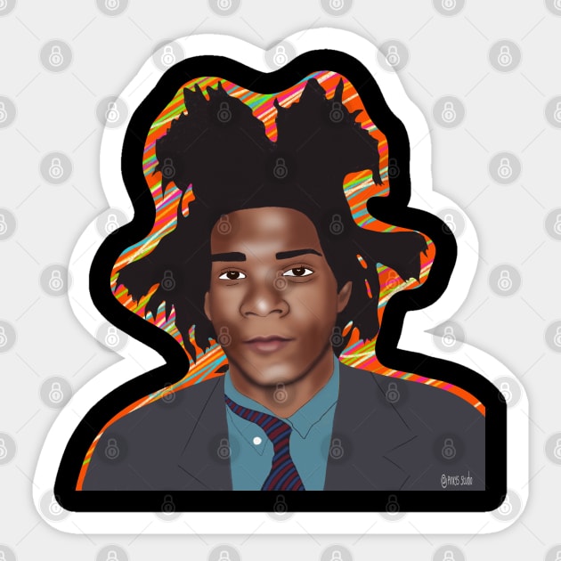 Basquiat Sticker by Pinky's Studio 